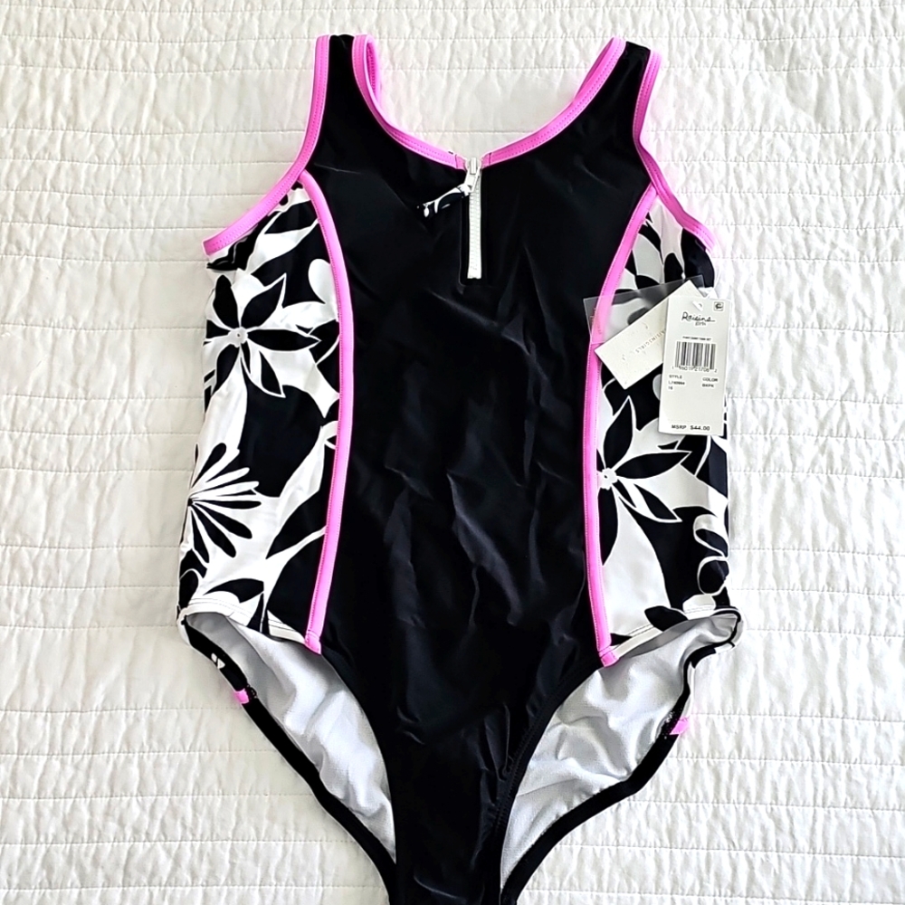 Raisins Big Girls Size 16 Printed Point Dume Tank Swim Set NWT $44